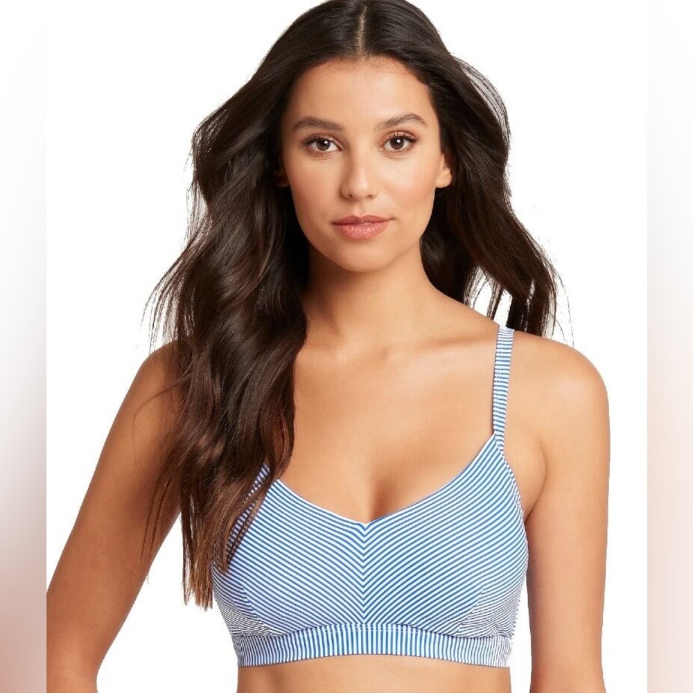 SEA LEVEL Positano stripe bralette bikini top 8 DD/E curvy full figure bikini